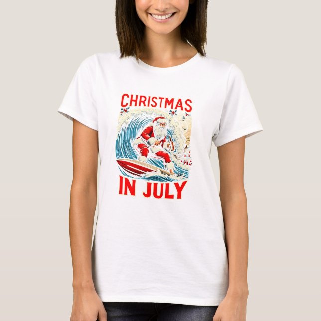 Feierliches Santa Shirt: Weißes Erlebnis T-Shirt (Vorderseite)