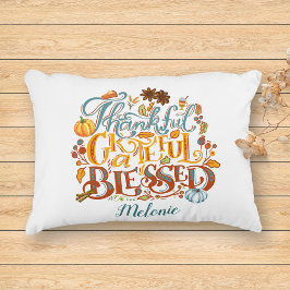 Feierliches Skript dankbar dankbar, gesegnet Herbs Dekokissen