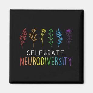 FEIERLICHKEIT NEURODIVERSITY Autismus Blume  Magnet