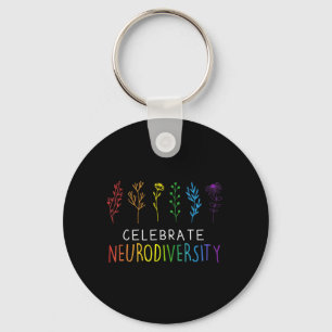 FEIERLICHKEIT NEURODIVERSITY Autismus Blume Schlüsselanhänger