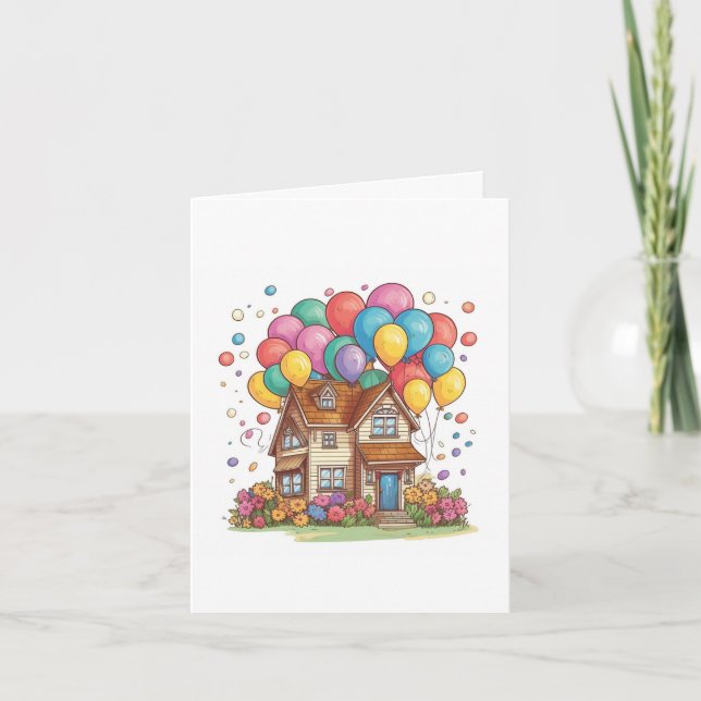 Feierlichkeiten Ballons und Blank des Hauses (Vorderseite)