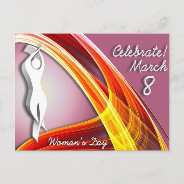 Feierlichkeiten - Internationaler Frauentag Postkarte (Vorderseite)