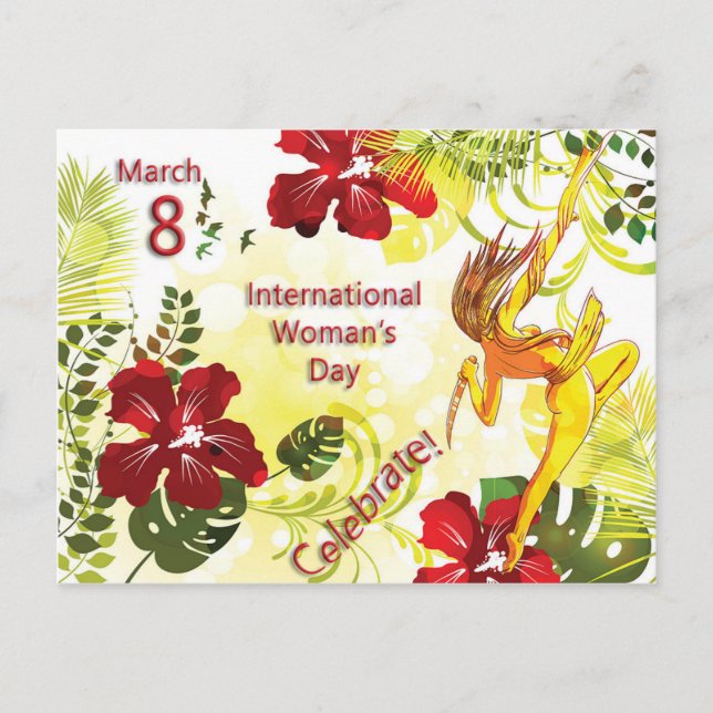 Feierlichkeiten - Internationaler Frauentag Postkarte (Vorderseite)