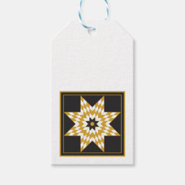 Feierlichkeiten mit dem Schwarzen und dem Gold Sta Geschenkanhänger