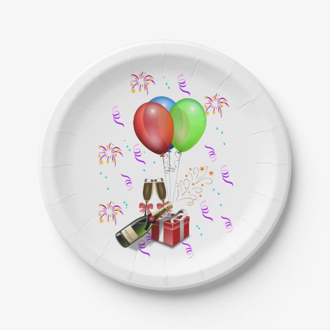 Feierlichkeiten Pappteller (Vorderseite)