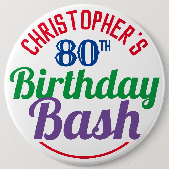 Feierlichkeiten zum 80. Geburtstag Button (Vorderseite)