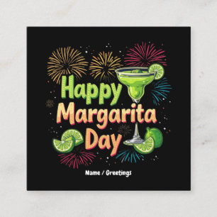 Feierlichkeiten zum Margarita-Tag Quadratische Visitenkarte