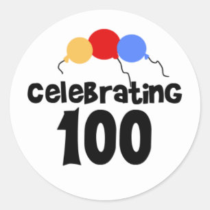 Feiern 100 runder aufkleber