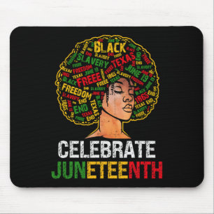 Feiern 1865 Schwarze Geschichte Afro Haare Frauen  Mousepad