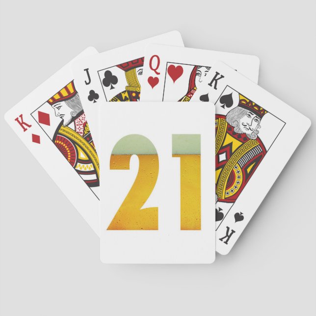 Feiern 21. Geburtstag Spielkarten (Rückseite)