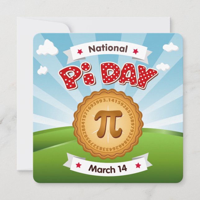 Feiern am Pi Day Einladung (Vorderseite)