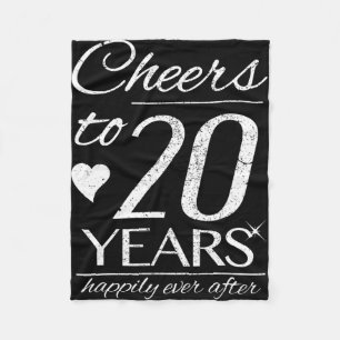 Feiern bis 20 Jahre Verheiratete Paare 20. Hochzei Fleecedecke
