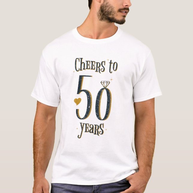 Feiern bis 50 Jahre - 50. Hochzeitstag T-Shirt (Vorderseite)