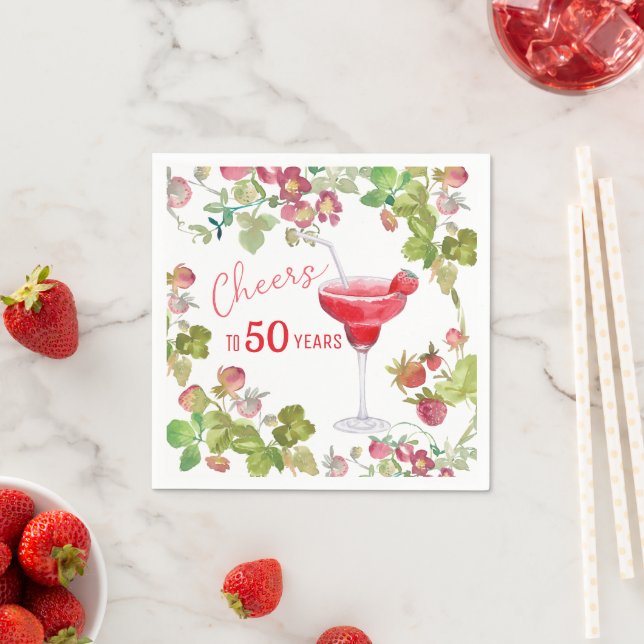 Feiern bis 50 Jahre Meilenstein Geburtstag Serviette (Beispiel)