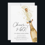 Feiern bis 60. Geburtstag Einladung<br><div class="desc">Lass uns bis 60 Toast machen! Pop Sie mit unserer Geburtstagskarte "Champagner-Themed Invitation Card". Ein Meilenstein zum Geburtstag zu feiern ist immer ein besondere Anlass, und wie kann man das besser machen als mit einem Party zum Thema Champagner? Diese Einladungskarte ist ideal für jeden, der 60 Jahre alt ist und...</div>