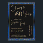 Feiern bis 60 Jahre Überraschung Geburtstagsparty  Einladung<br><div class="desc">Mit zwei markanten Schriftart habe ich Grafiken für Ihre Ankündigung erstellt und sie mit einem Imitat-Metallic-Goldeffekt für ein festliches Ambiente verziert. Obwohl jedes Teil auf den Anzug Ihrer Bedürfnisse verschoben werden kann, lautet der Header "Cheers to 60 Years!" und "Überraschendes Party". ("Überraschung" kann entfernt werden, wenn Ihr Party nicht vorhanden...</div>