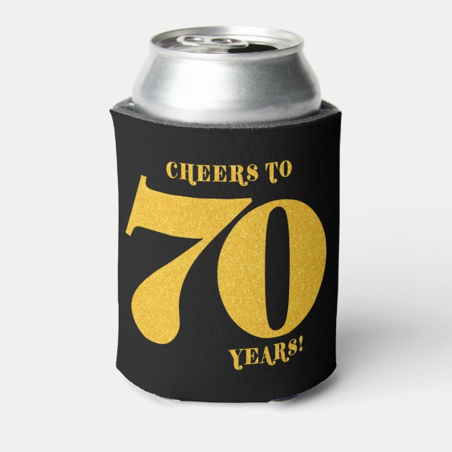 Feiern bis 70 Jahre Seventieth Birthday Dosenkühler (Kanne Rückseite)