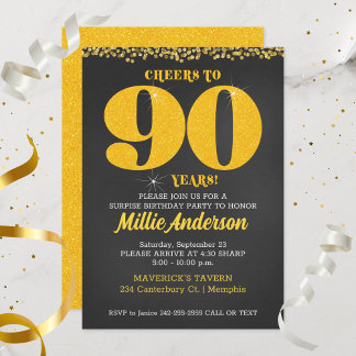 Feiern bis 90 Jahre Geburtstag 90. 90. Einladung