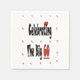 Feiern der 60 serviette