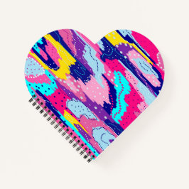 Feiern der Abstrakten Farbkunst Notizbuch