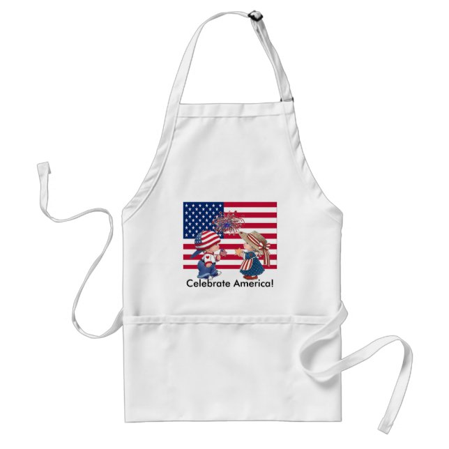 Feiern der amerikanischen Flagge Schürze (Vorne)