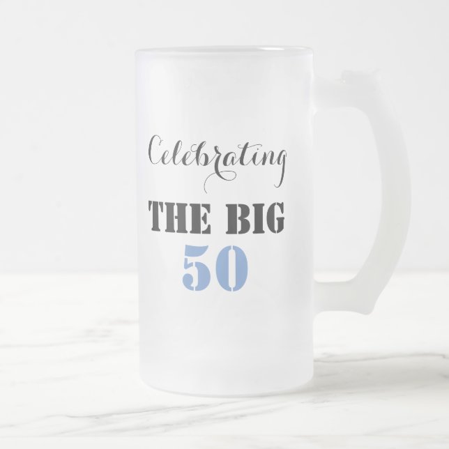 Feiern der BIG 50 - Mattierte Tasse aus Glas (Rechts)