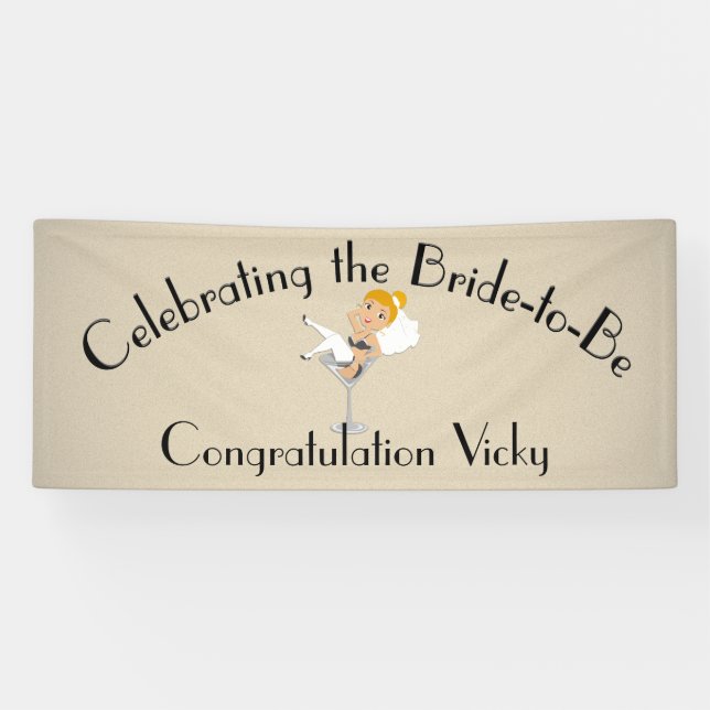 Feiern der Braut zur Dusche / Party-Ingwer Banner (Horizontal)