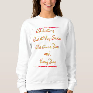 Feiern der Christus-Weihnachtsstrickjacke Sweatshirt