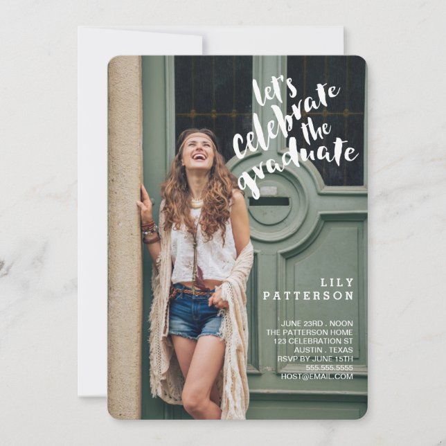 Feiern der Einladung zur Graduiertengruppe (Vorderseite)