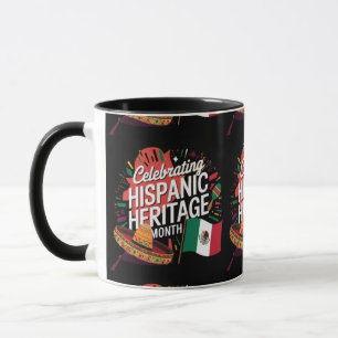 Feiern der Flaggen: Monat des hispanischen Erbes Tasse