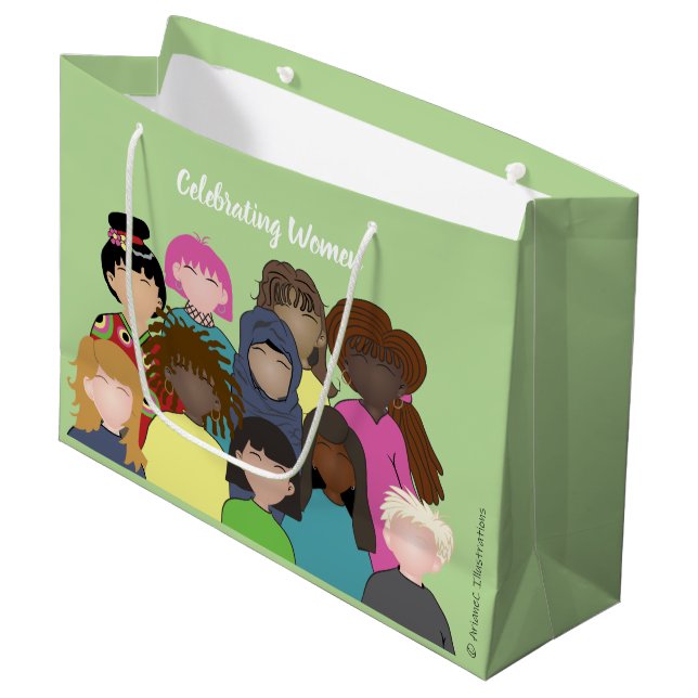 Feiern der Frauen, Gleichheit, Große Geschenktüte (Vorderseite Schrägansicht)