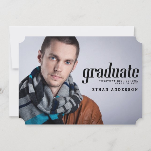 Feiern der Graduate Foto Graduation Party Einladung (Vorderseite)