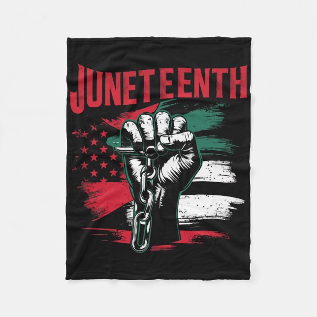 Feiern der Juneteenth Black Freedom African Ameri Fleecedecke (Vorderseite)