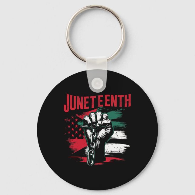 Feiern der Juneteenth Black Freedom African Ameri Schlüsselanhänger (Vorderseite)