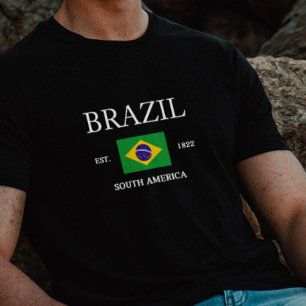 Feiern der Kultur des brasilianischen Flaggen-T -  T-Shirt