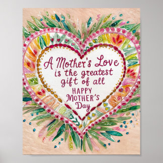 Feiern der Liebe der Mama: Blumenwall Art für Mutt Poster