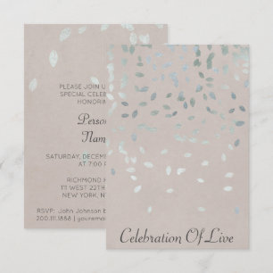 Feiern der Live Vip Silver Pastel Einladung