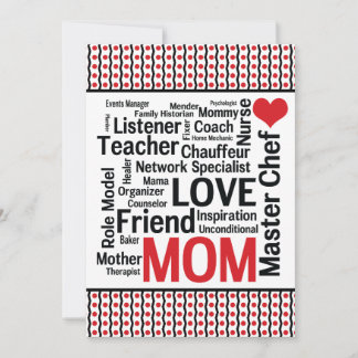 Feiern der Mama - Muttertag oder Geburtstag der Ma Einladung