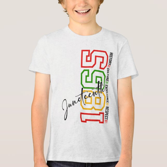 Feiern der schwarzen Geschichte im 19. Jahrhundert Tri-Blend Shirt (Vorderseite)