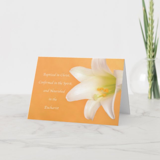 Feiern der Taufkommunion der RCIA Karte (Vorderseite)