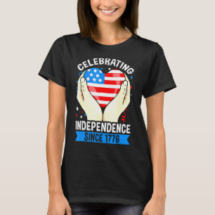 Feiern der Unabhängigkeit seit 1776 Niedliches Glü T-Shirt