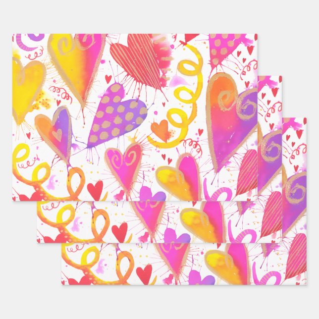 Feiern der Wasserhärten der Liebe Geschenkpapier Set (Set)