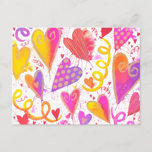 Feiern der Wasserhärten der Liebe Postkarte (Vorderseite)