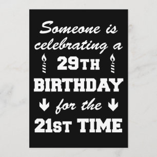 Feiern des 29. Geburtstags-21. Mals 50. Invitatio Einladung