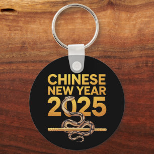 Feiern des chinesischen Neujahrs 2025 der Schlange Schlüsselanhänger