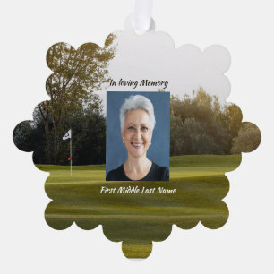 Feiern des Golfkurses von Life Keepake Ornament Karte