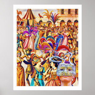 Feiern des Karnevals Poster