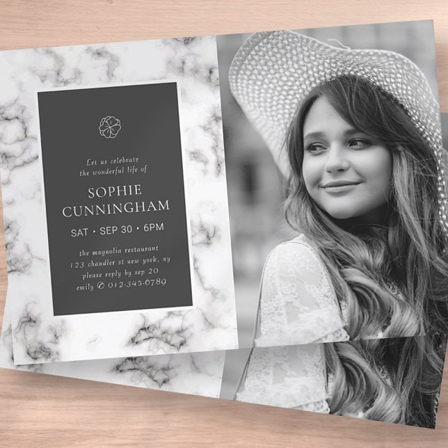 Feiern des Lebens Modernes, elegantes Foto aus Mar Einladung (Von Creator hochgeladen)