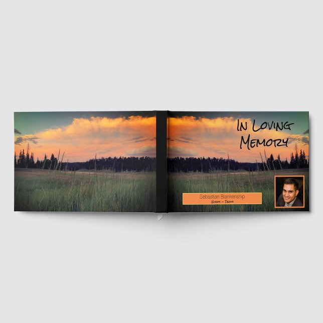 Feiern des Lebens Ruhe Sonnenuntergang individuell Gästebuch (Voll)