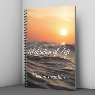 Feiern des "Life Ocean Sunset Sea Guest Book" Notizblock